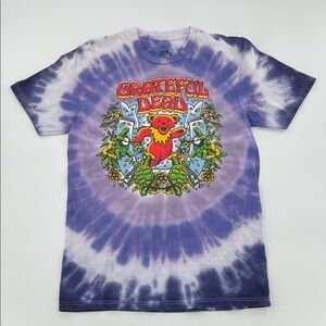 Grateful Dead Blue and Purple Tie-Dye Tee psychedelic 70s